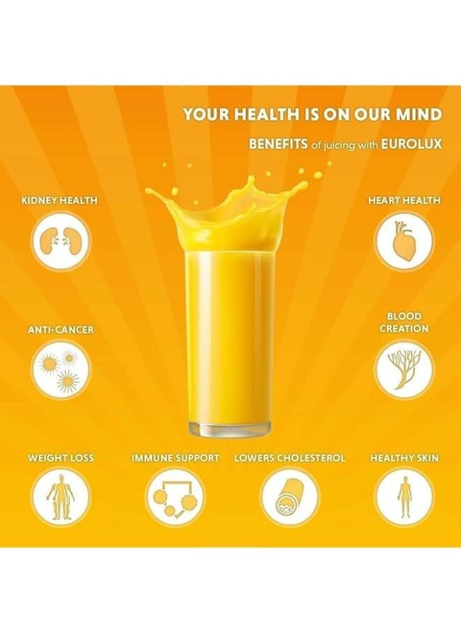 Executive LLC Electric Citrus Juicer Powerful 300W Orange Juice Maker with Handle Dishwasher Safe Easy-to-Clean Plug-Play One-Handed Juice Squeezer(Yellow)  - Image 4