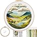 FONNUY Embroidery Kit for Beginners Nature Hills Landscape PreStamped Pattern Kits for Adults with Hoop Easy to Follow Color Thread Needlework 8 Hoop Rolling Mountains - Image 2