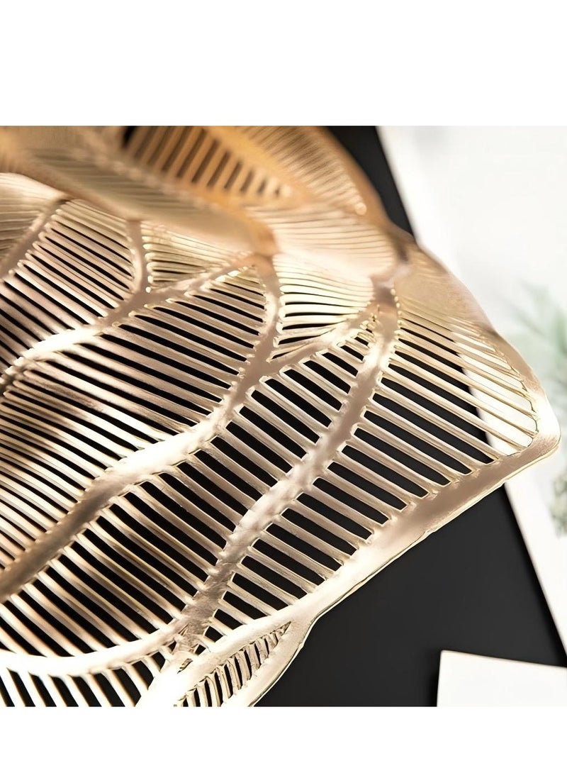 Nakhl Placemats for Dining Table Set of 4 | Golden Place Mats | Decorative Rose-Shaped Heat Resistant Table Mats for Home, Home & Resturants - Image 3