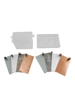 King Mariot Simple Cell Battery Unit | 4 Pairs Metal Plates with Terminals | Includes Aluminum, Copper, Lead, and Zinc Strips | Connecting Sockets for Electrical Experiments  - Image 1