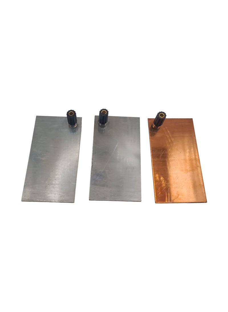 King Mariot - Simple Cell Battery Unit | 4 Pairs Metal Plates with Terminals | Includes Aluminum, Copper, Lead, and Zinc Strips | Connecting Sockets for Electrical Experiments - Image 1