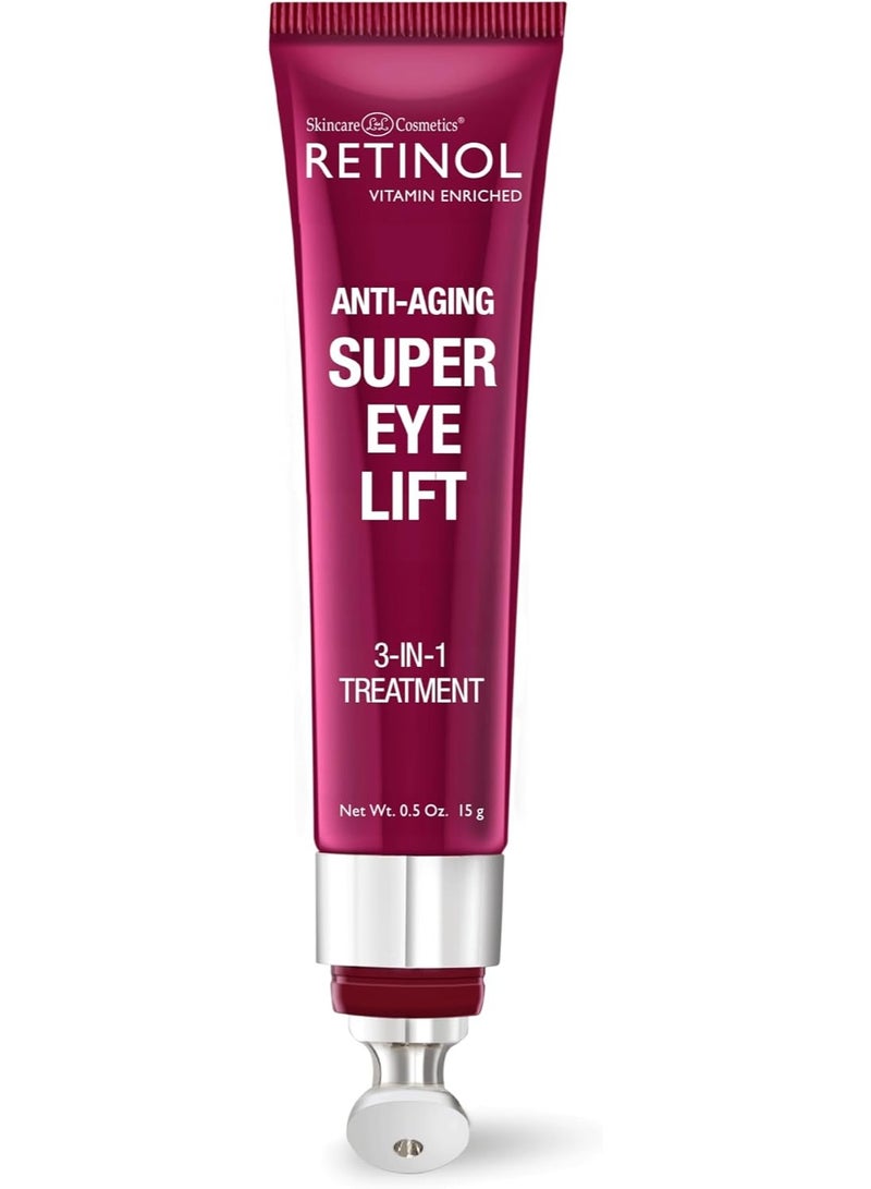 ريتينول كريم سوبر اي ليفت لشد الجلد تحت العين من ريتينول - علاج 3 في 1 يقاوم الهالات السوداء والتجاعيد والعيون المنتفخة - Image 1