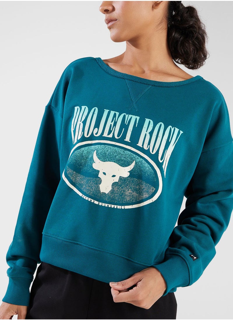 UNDER ARMOUR - Project Rock Terry Long Sleeve Sweatshirt - Image 1
