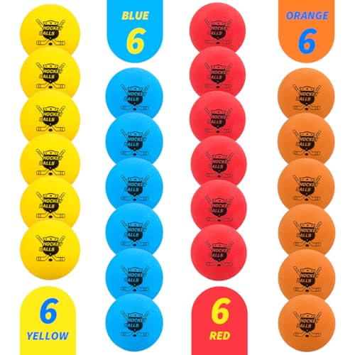 Pandahero 24-Pack Mini Knee Hockey Balls for Indoor Play – Easter Toys Gifts & Easter Basket Stuffers for Toddler Kids Boys Girls – Soft Foam Balls for Floor Hockey & Mini Sticks - Image 3