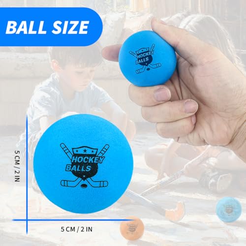 Pandahero 24-Pack Mini Knee Hockey Balls for Indoor Play – Easter Toys Gifts & Easter Basket Stuffers for Toddler Kids Boys Girls – Soft Foam Balls for Floor Hockey & Mini Sticks - Image 4