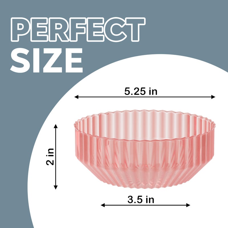 Exquisite Pink Plastic Bowls Disposable - 16 Oz - 20 Count - Disposable Soup Bowls - Great for Weddings Parties And Formal Occasions - Image 3