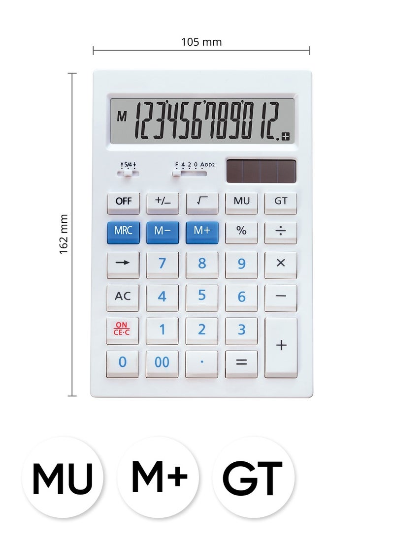 ErichKrause Desk electronic calculator 12-Digit White CC-352 Classic, assorted colors (box 1 pc.) - Image 3