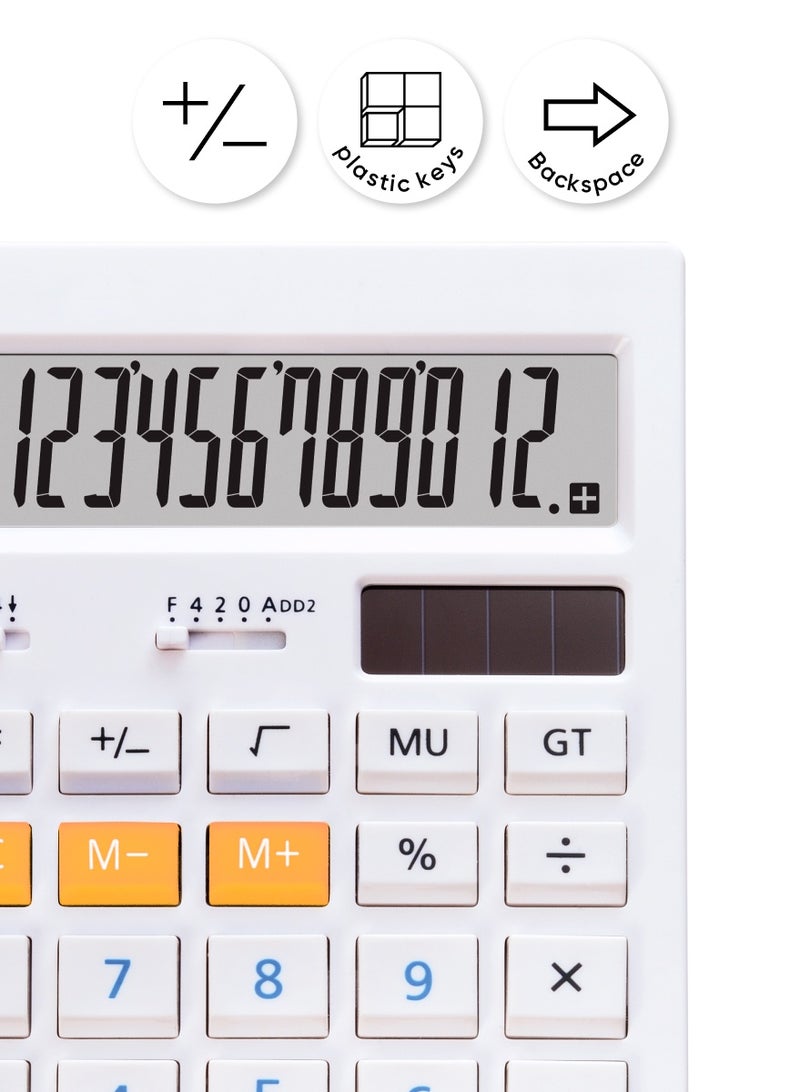 ErichKrause Desk electronic calculator 12-Digit White CC-352 Classic, assorted colors (box 1 pc.) - Image 2