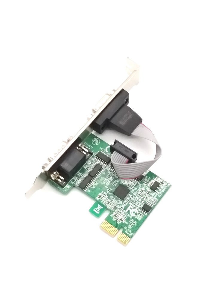 Generic - PCI RS232 Serial Adapter Card, 2 Port Serial Expansion Card AX99100 Chipset - Image 1