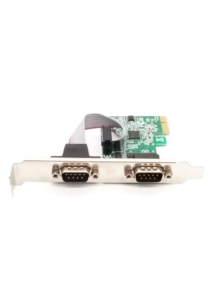Generic - PCI RS232 Serial Adapter Card, 2 Port Serial Expansion Card AX99100 Chipset - Image 1