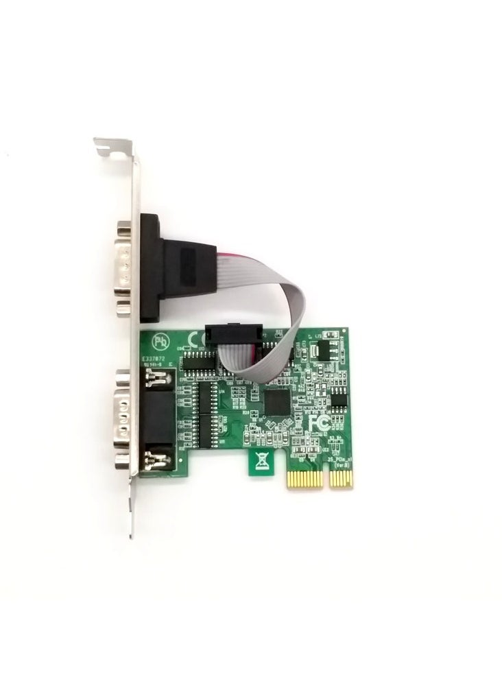 Generic - PCI RS232 Serial Adapter Card, 2 Port Serial Expansion Card AX99100 Chipset - Image 1