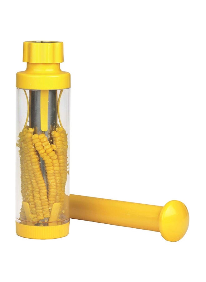 NIBEMINENT Plastic Corn Peeler Yellow/Clear 10centimeter  - Image 2
