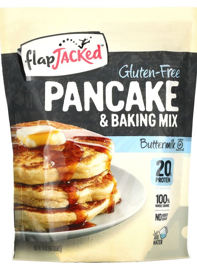 FlapJacked Pancake and Baking Mix Gluten-Free Buttermilk 24 oz (680 g) 