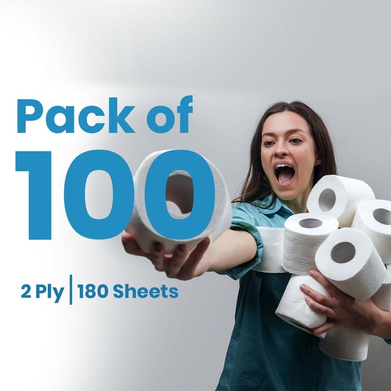 NICE Touch ورق تواليت مزدوج الطبقة مزخرف - 100 لفة - Image 2