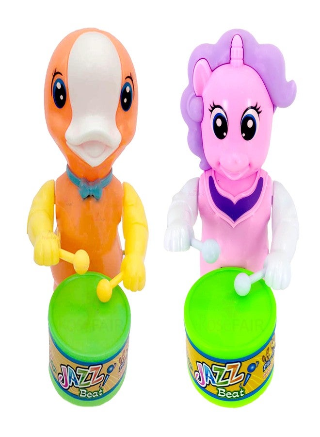 ROSEFAIR Drummer Toy with Drumming and Dancing Action for Kids Newborn Rattle Baby Toy (Multicolor) - Image 1