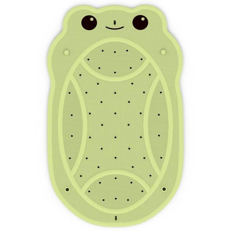 Bath Mat for Tub Non Slip Baby Kids Bathtub Mat 30x18 Bath Mat for Baby Natural Rubber no Odors Textured Surface and Strong Suction Cups for Double AntiSlip Easy to Clean Green