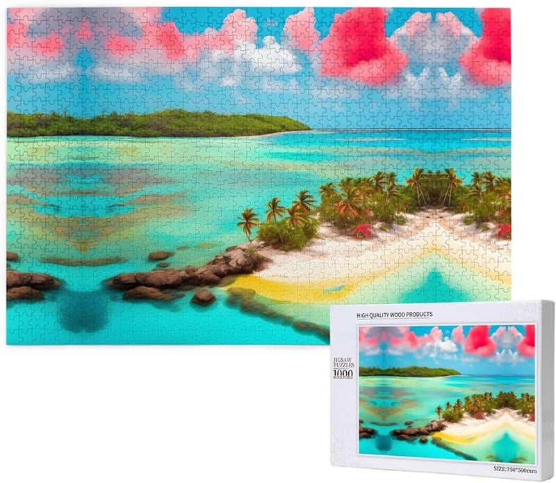 Phayah Caribbean Scenery 1000 Piece Jigsaw Puzzle For Adults Home Decor 29 5 X 19 7 Inches - Image 1