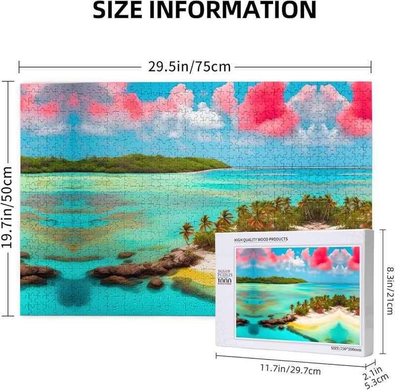 Phayah Caribbean Scenery 1000 Piece Jigsaw Puzzle For Adults Home Decor 29 5 X 19 7 Inches - Image 4