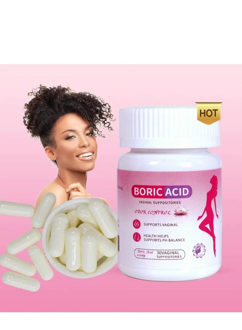 NutraBlast Boric Acid Suppositories 30 Count 600mg Intimate Health Support