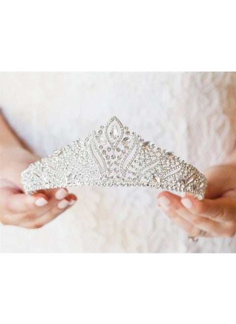 Anastasia Tiaras and Crowns for Women, Wedding Tiara for Bride, Rhinestone Queen Crown, Silver Crystal Princess Headpieces for Prom Costume Party