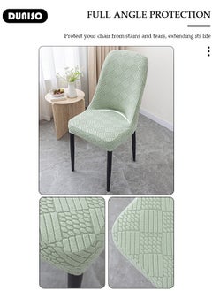 DUNISO 4 Packs Chair Covers, Stretch Jacquard Dining Chair Slipcovers, Removable Washable Chair Protector, Elastic Chair Protector Seat Covers for Hotel Dining Room Ceremony Banquet Wedding Party  - Image 5