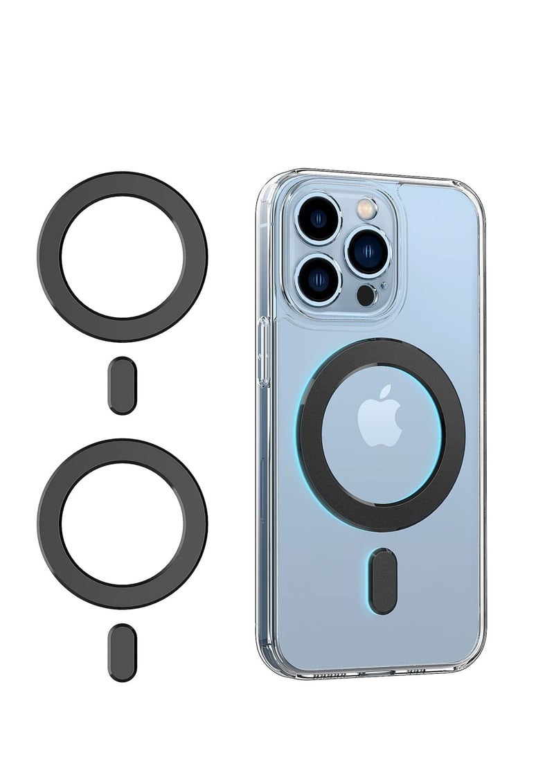 SYOSI 2 Pack Magnetic Adapter Ring Universal Magnet Sticker Compatible with Magsafe Accessories Wireless Charging for iPhone 13 12 11 Mini Pro Max for Galaxy S22 S21 Fe Ultra Pixel 6 and Phone Case  - Image 1