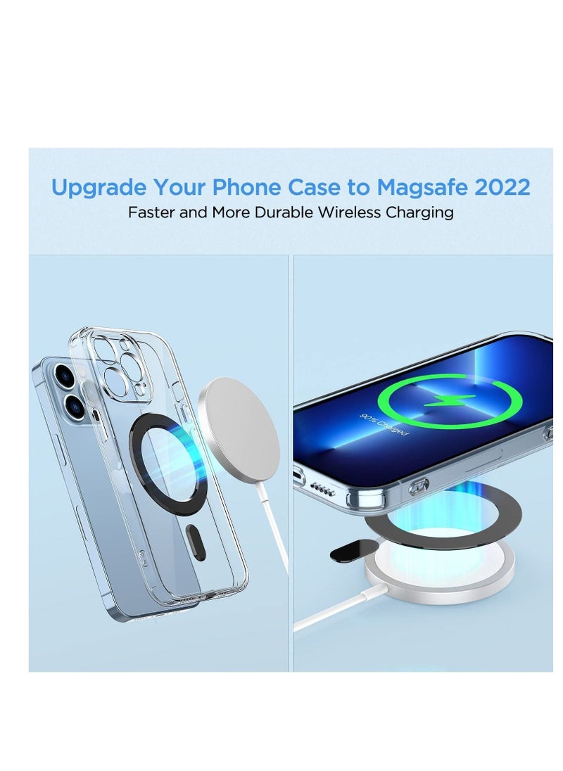 SYOSI 2 Pack Magnetic Adapter Ring Universal Magnet Sticker Compatible with Magsafe Accessories Wireless Charging for iPhone 13 12 11 Mini Pro Max for Galaxy S22 S21 Fe Ultra Pixel 6 and Phone Case  - Image 4