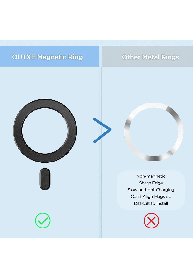 SYOSI 2 Pack Magnetic Adapter Ring Universal Magnet Sticker Compatible with Magsafe Accessories Wireless Charging for iPhone 13 12 11 Mini Pro Max for Galaxy S22 S21 Fe Ultra Pixel 6 and Phone Case  - Image 5