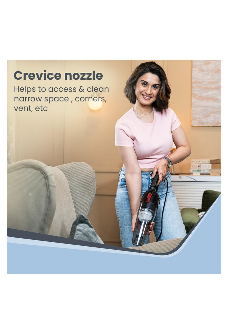 AGARO AGARO Regal 800 Watts Handheld Vacuum Cleaner, for Home Use, Dry Vacuuming, 6.5 kPa Suction Power, Lightweight and Durable Body  - Image 2