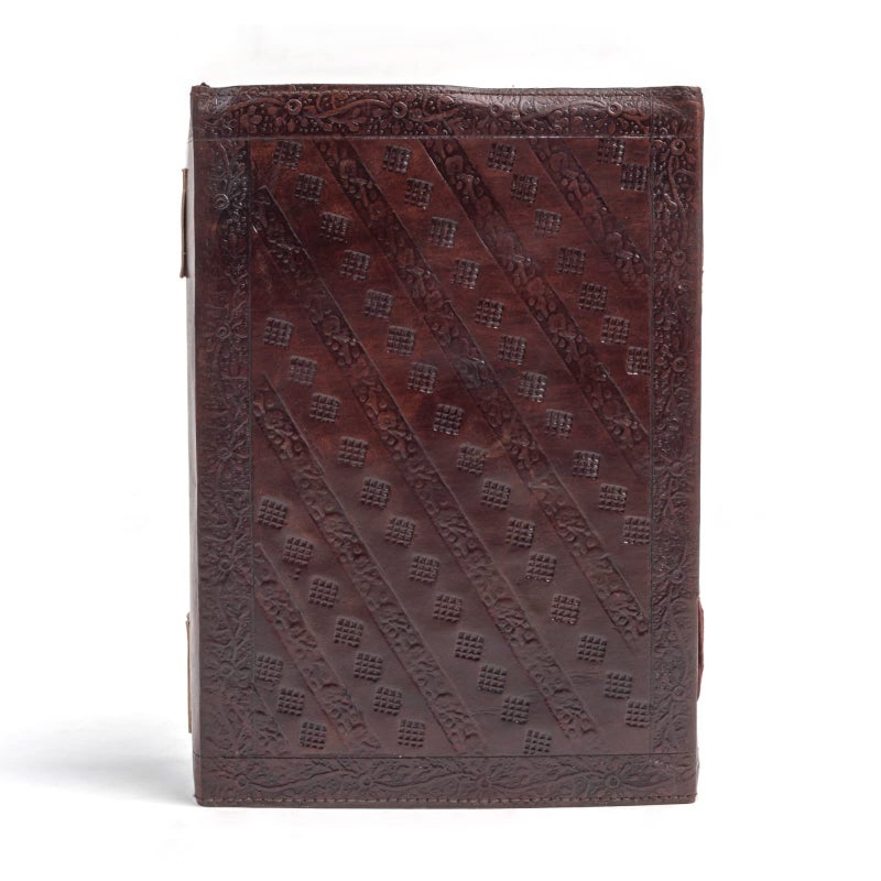 TUZECH 600 Pages Handmade Large Leather Journal Diary Embossed Tree of Life Book Of Shadows Notebook Writing Seven Chakra Grimoire Sketchbook 7 x 10 Leather Bound (Brown) - Image 4