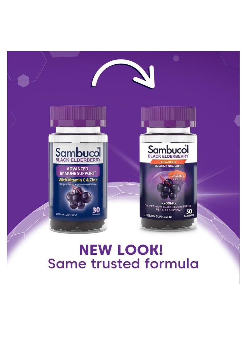 Sambucol Sambucol Black Elderberry, [30 Gummies]  - Image 2