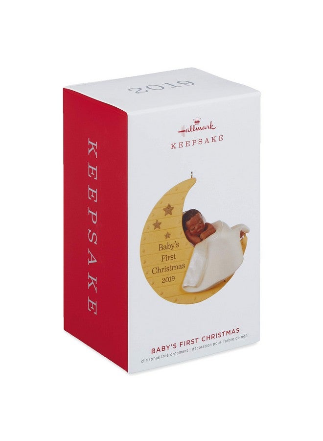 Hallmark Keepsake 1799QSM7807 Christmas Ornament 2019 Year Dated, African-American Baby's First Christmas Ornament - Image 3