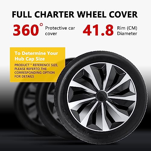 DREAMOTOR 16 inch Hubcaps Set of 4, Automotive Wheel Tire Covers, Wheel Rim Cover Compatible/Replacement with Toyota Volkswagen VW Chevy Nissan Sentra Honda Civic Accord Dodge Ford Kia Cadillac Scion - Image 3