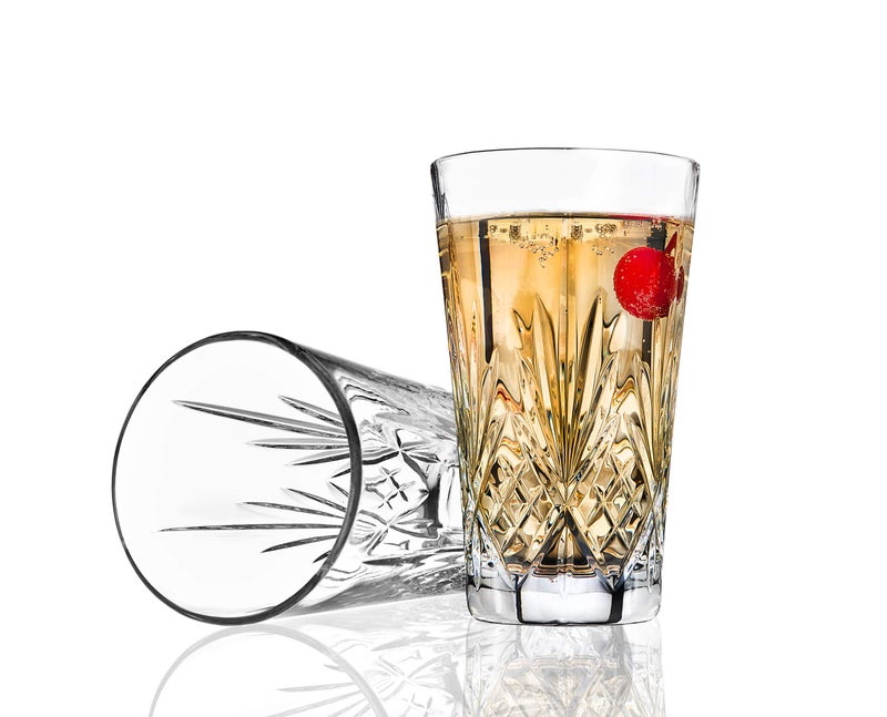 Godinger Beverage Tumbler Glasses All Purpose Highball - Dublin Collection, 12oz, SET OF 4 - Image 2