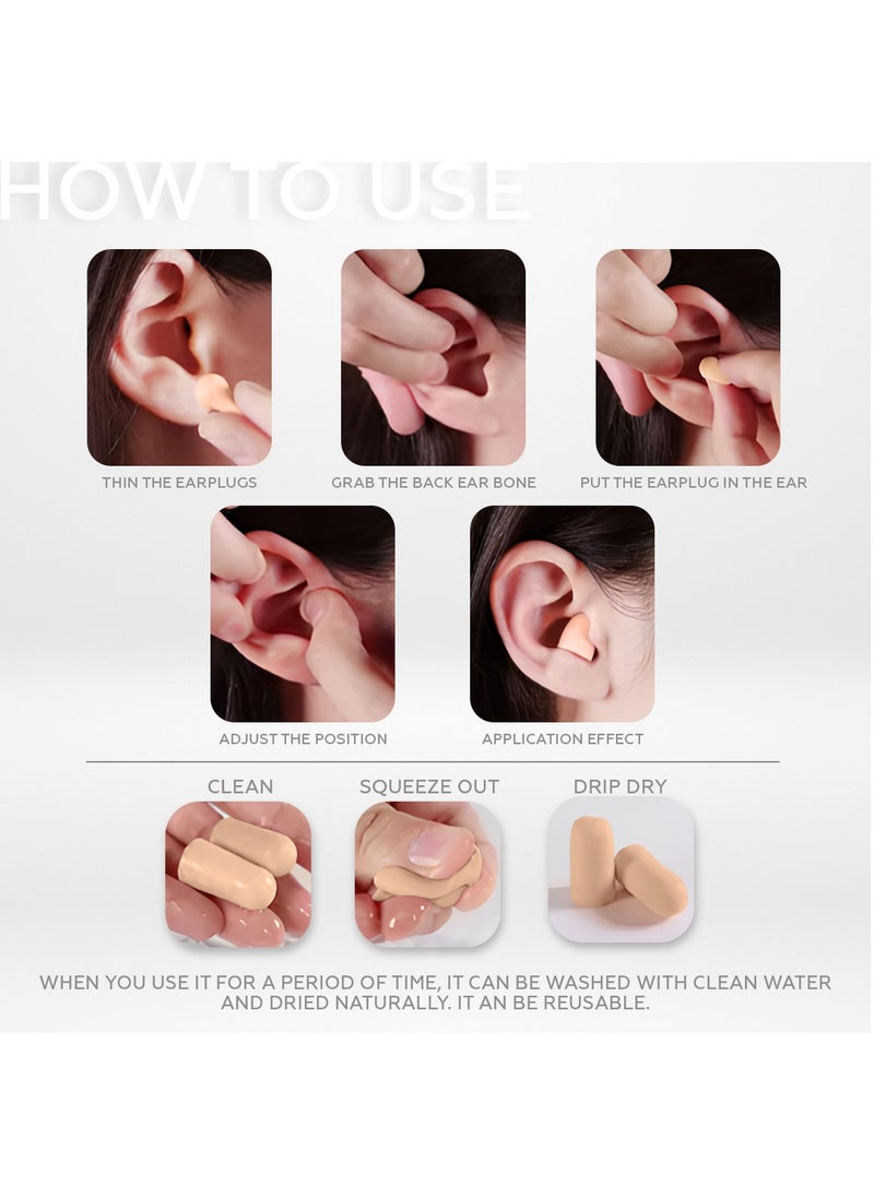AMROAH - 70 Pairs Ultra Soft Foam Earplugs for Sleep 38dB Noise Canceling Reduction, Comfortable Sponge Ear Plugs Protection for Sleeping Snoring Travel Loud Events Work Concerts Studying - Image 1