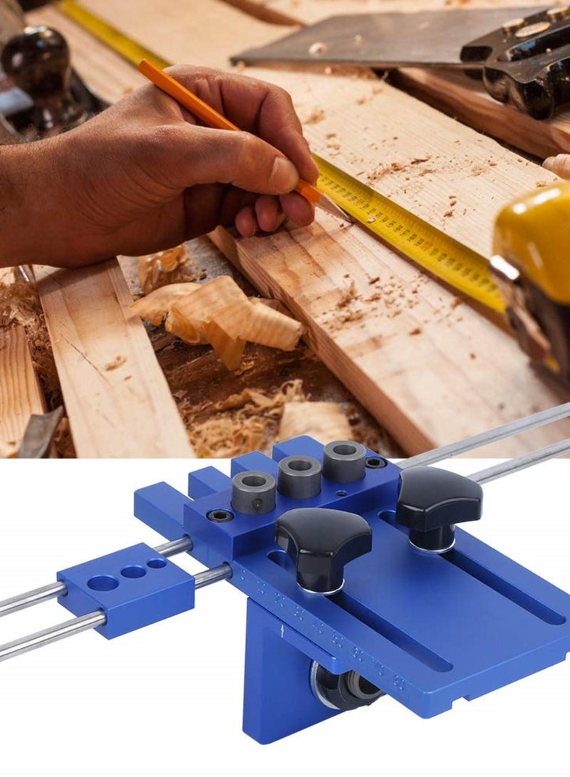 GGOOT Hole Opener 3 in 1 Punch Positioning Tool Woodworking Locator Accessory Aluminum Alloy Hardware Parts with Wrench Drill - Image 2