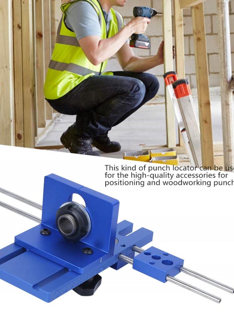 GGOOT Hole Opener 3 in 1 Punch Positioning Tool Woodworking Locator Accessory Aluminum Alloy Hardware Parts with Wrench Drill - Image 4