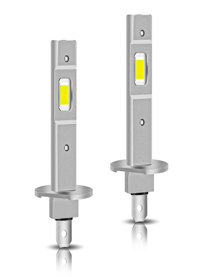 SWQS 2PCS H1 LED Bulb, 1:1 Mini Size Fog Light Bulbs, 800% Brighter 6500K Cool White, Plug and Play, No Adapter Required Interior Lights Dome Map Door License Plate Lights Raplacement, Pack of 2 - Image 1