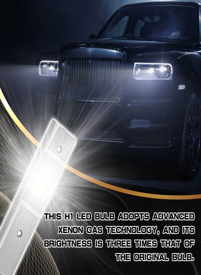SWQS 2PCS H1 LED Bulb, 1:1 Mini Size Fog Light Bulbs, 800% Brighter 6500K Cool White, Plug and Play, No Adapter Required Interior Lights Dome Map Door License Plate Lights Raplacement, Pack of 2 - Image 5