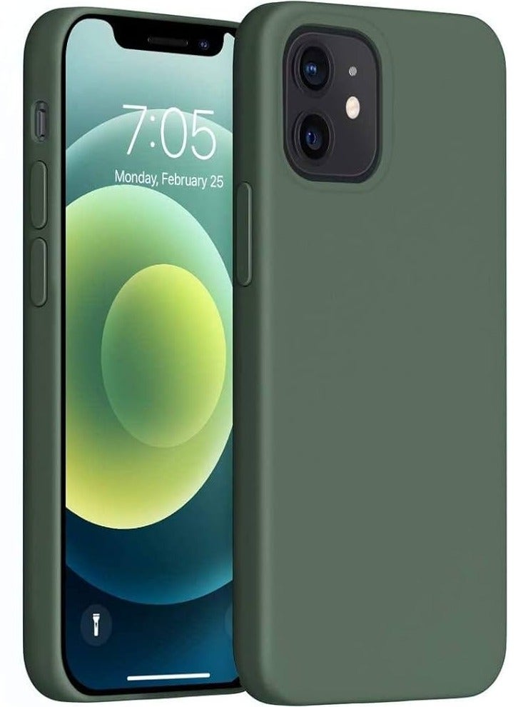 Liquid Silicone Back Case for iPhone 12 Mini (5.4") - Olive 