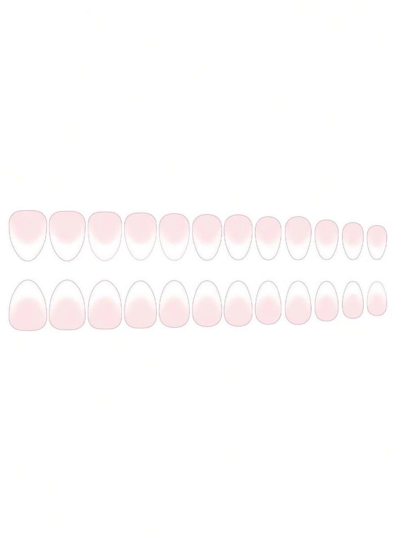 Artificial nails with natural French touch, 24 nails - Image 5