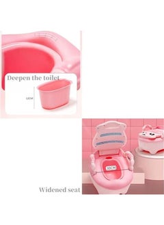 Gonice Baby Potty Toilet Potty Training Seat with Handles, Toddler Kids Potty Chair with High Back Support & Removable Seat Cushion Urinary Trough,Portable Kids' Travel Potty Toilet Indoor &Outdoor (yellow  - Image 5