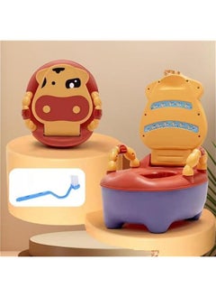 Gonice Baby Potty Toilet Potty Training Seat with Handles, Toddler Kids Potty Chair with High Back Support & Removable Seat Cushion Urinary Trough,Portable Kids' Travel Potty Toilet Indoor &Outdoor (yellow  - Image 1