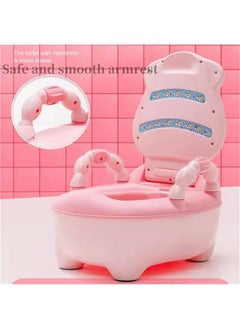 Gonice Baby Potty Toilet Potty Training Seat with Handles, Toddler Kids Potty Chair with High Back Support & Removable Seat Cushion Urinary Trough,Portable Kids' Travel Potty Toilet Indoor &Outdoor (yellow  - Image 3