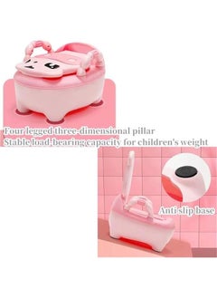 Gonice Baby Potty Toilet Potty Training Seat with Handles, Toddler Kids Potty Chair with High Back Support & Removable Seat Cushion Urinary Trough,Portable Kids' Travel Potty Toilet Indoor &Outdoor (yellow  - Image 4