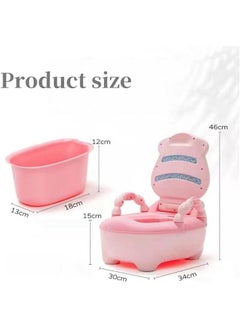 Gonice Baby Potty Toilet Potty Training Seat with Handles, Toddler Kids Potty Chair with High Back Support & Removable Seat Cushion Urinary Trough,Portable Kids' Travel Potty Toilet Indoor &Outdoor (yellow  - Image 2