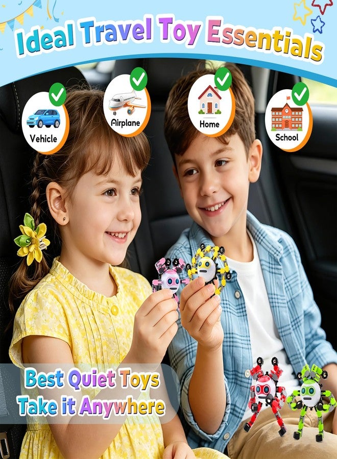 ASIOWELY 5 PCS Transformable Fidget Spinners Toys for Kids and Adults,Party Favors Travel Toys for 3-8-12 Stress Relief Autism Sensory Toy for Boys Teens Cool Fingertip Gyros Birthdays Easter Gifts - Image 5
