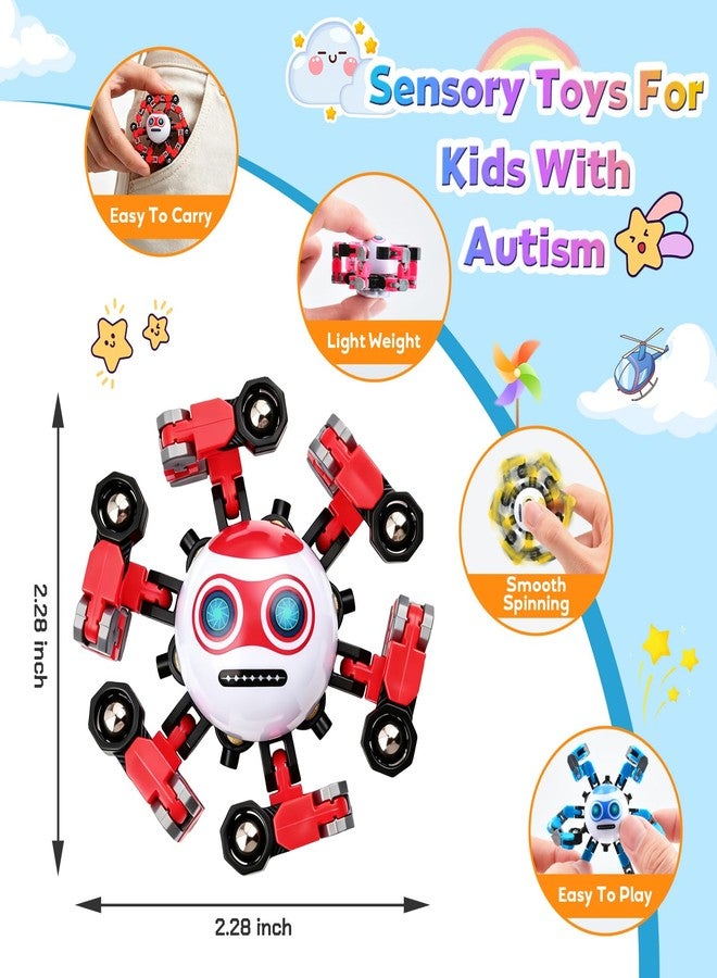 ASIOWELY 5 PCS Transformable Fidget Spinners Toys for Kids and Adults,Party Favors Travel Toys for 3-8-12 Stress Relief Autism Sensory Toy for Boys Teens Cool Fingertip Gyros Birthdays Easter Gifts - Image 4