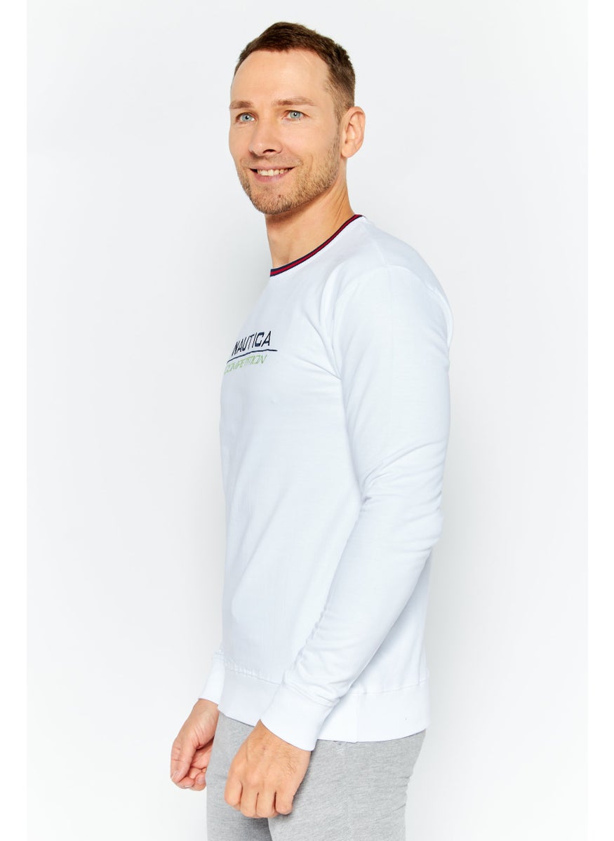 NAUTICA Men Sportswear Fit Long Sleeve Outdoor Shirt, White  - Image 2