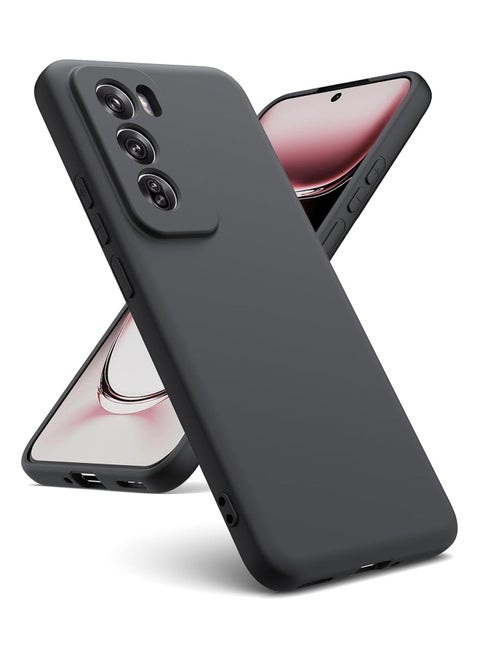 Silicone Case Compatible with Oppo Reno 12 - Black